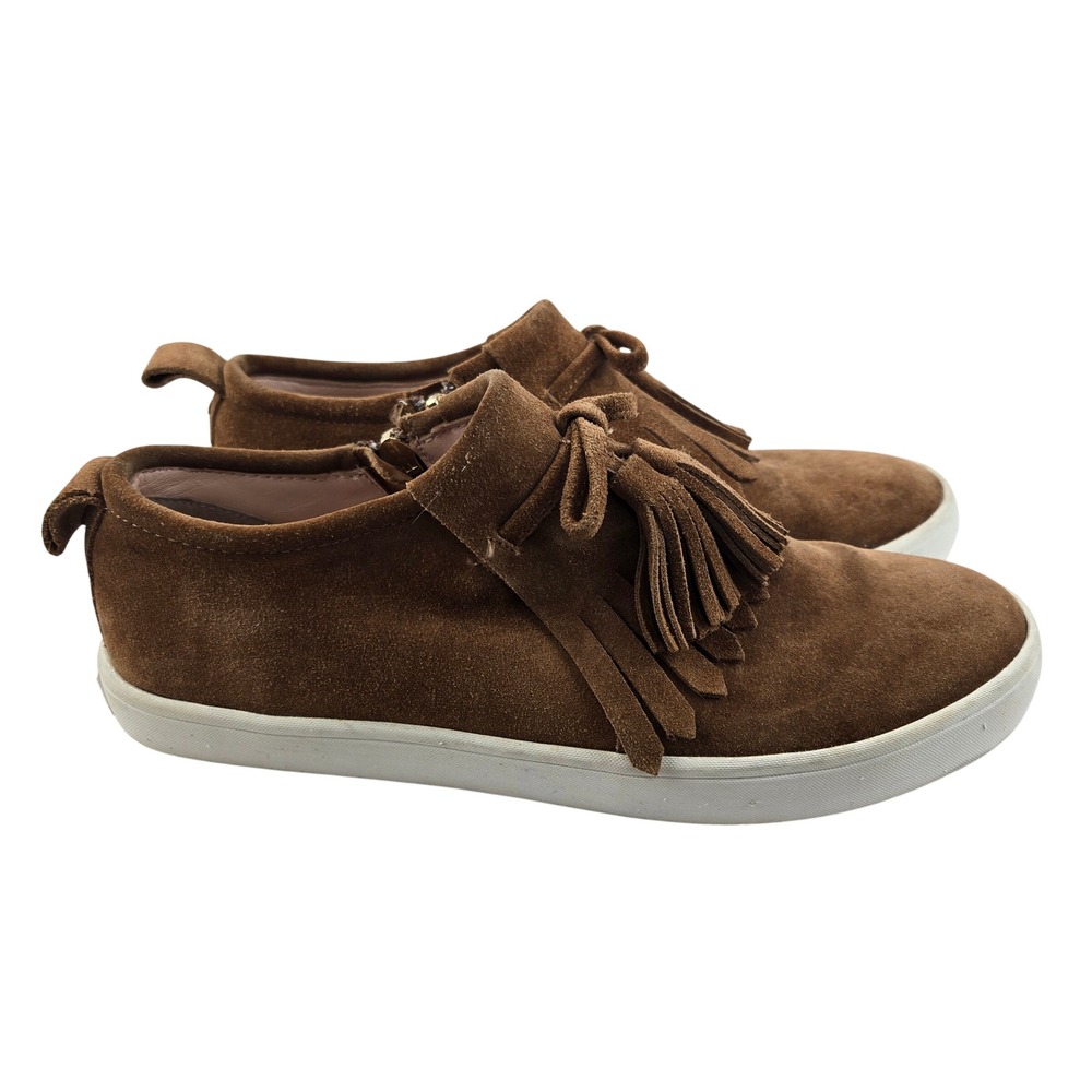 Kate Spade New York Lenna Whiskey Brown Suede Tassel‎ Fringe Sneakers Womens 7M